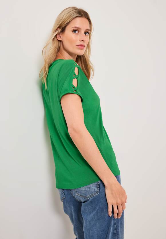 CECIL T-Shirt mit CECIL Fresh - Online-Shop Damen | Schulterdetail Green