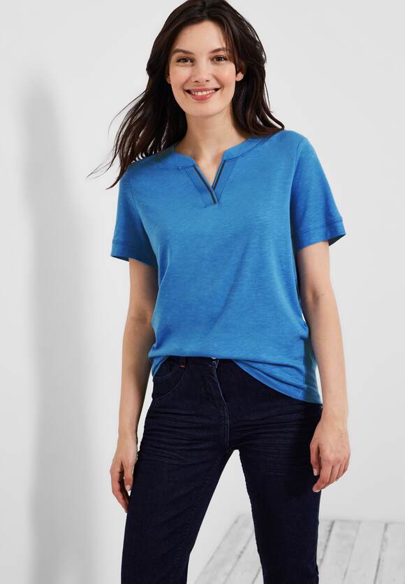 CECIL T-Shirt im Tunikastyle Damen - Marina Blue | CECIL Online-Shop