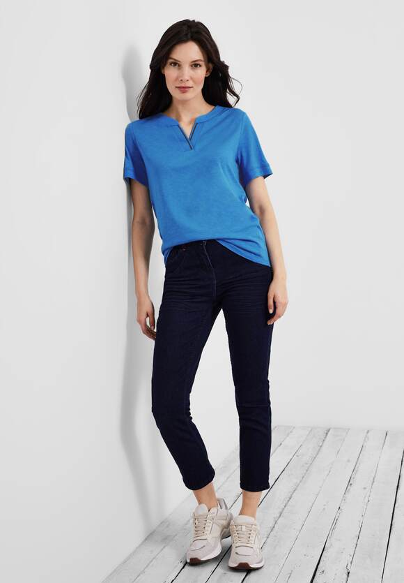 tuniek-style CECIL Dames Online-Shop - | Blue T-shirt Marina CECIL in