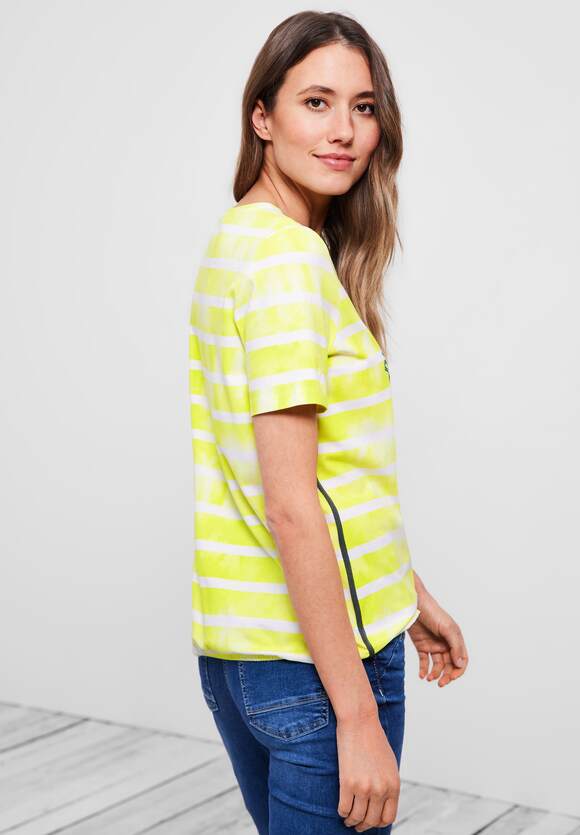 CECIL Streifenshirt mit Frontprint Damen | Limelight Online-Shop Yellow - CECIL