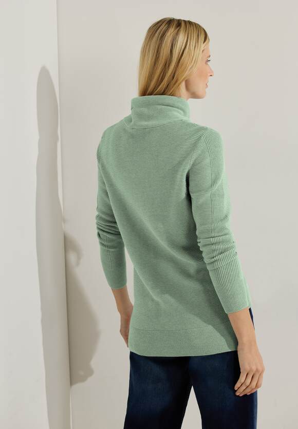 - Melange Clear Online-Shop Damen CECIL Pullover Struktur Sage | CECIL Green Mix