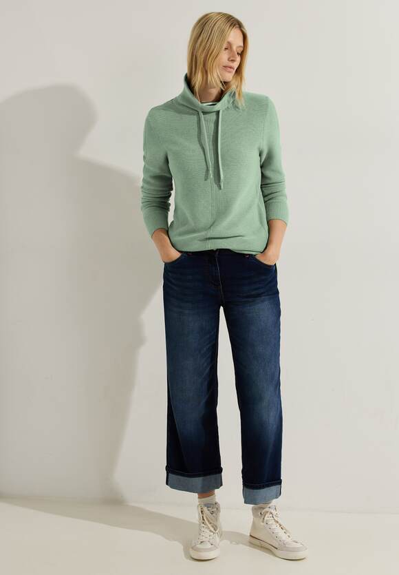 Clear Melange Pullover Online-Shop CECIL Mix | CECIL Green Struktur Damen - Sage
