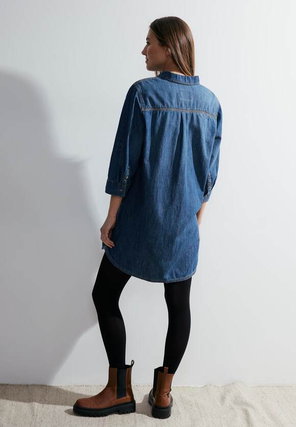 Blue - | Online-Shop Jeanskleid Mid CECIL Damen CECIL Wash