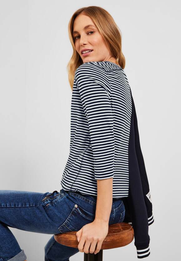 CECIL Basic Streifenshirt Damen - Deep Blue | CECIL Online-Shop