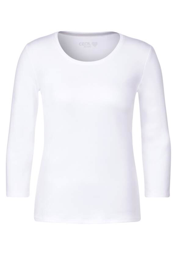 Damen mit White Rundhals CECIL Online-Shop Shirt - CECIL Basic |