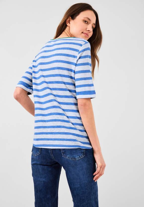 Dames - T-shirt CECIL strepen met Online-Shop CECIL | Marina Blue