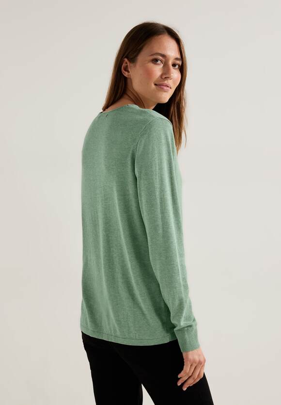 CECIL Feinstrick Pullover Damen - Melange Online-Shop Clear CECIL Green | Sage