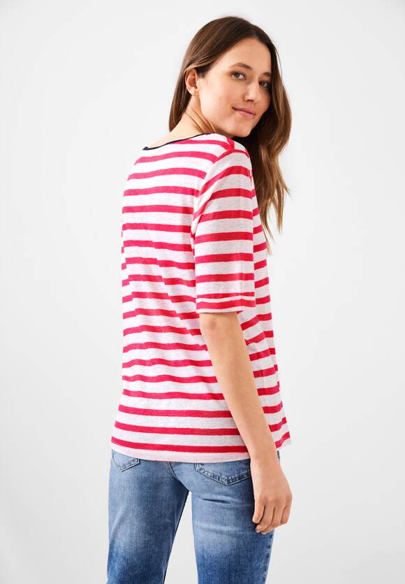 CECIL T-shirt met Strawberry - | Online-Shop CECIL Red strepen Dames