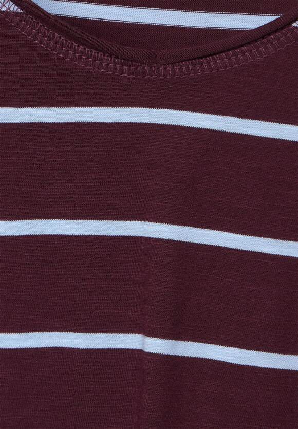 CECIL T-Shirt mit Streifenmuster Damen - Wineberry Red | CECIL Online-Shop