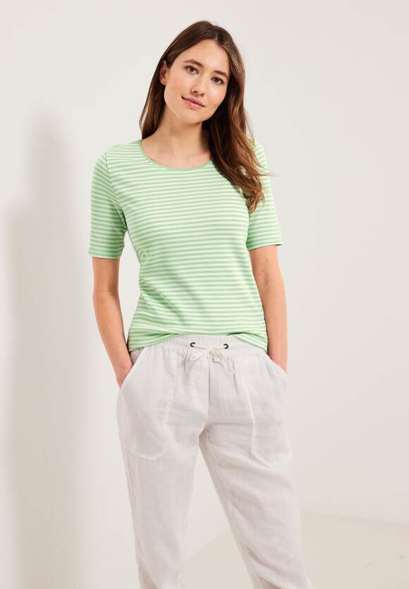 Papertouch Hose | Damen Green Salvia Loose Fresh Chelsea Online-Shop Fit Style CECIL - - CECIL