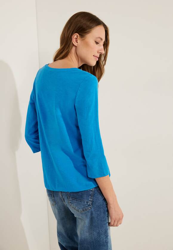 Online-Shop | CECIL Dynamic Unifarbe Tunikashirt Blue Damen CECIL - in