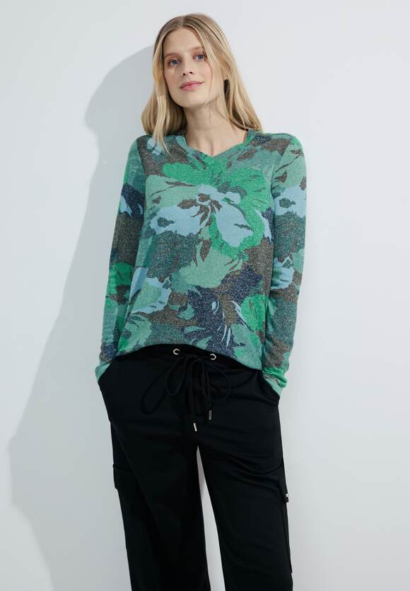 Damen Sage - Fotoprint mit CECIL T-Shirt CECIL | Clear Online-Shop Green