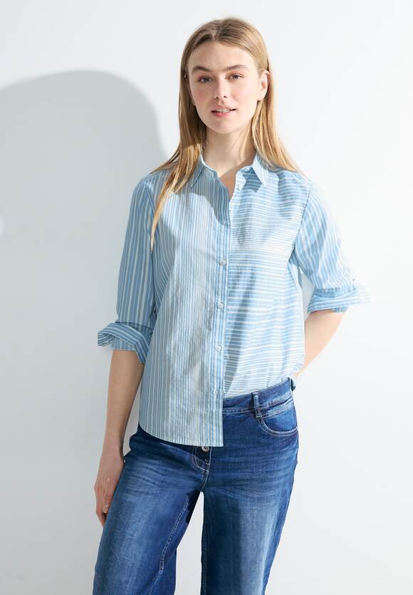 Paisley Melange Real CECIL Damen Blue - Print Bluse Online-Shop mit CECIL |