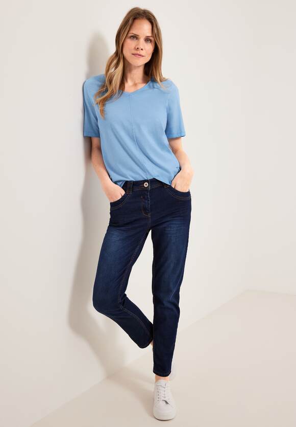 CECIL T-Shirt Online-Shop Damen Blue CECIL - Washed in Optik | Marina