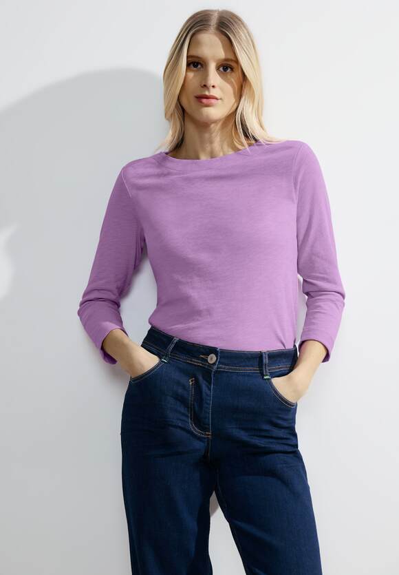 CECIL Cosy Melange Pastel Shirtjacke Lilac Online-Shop | Melange CECIL - Damen