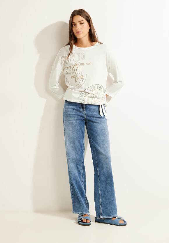Damen Vanilla CECIL CECIL | Online-Shop White T-Shirt Fotoprint mit -