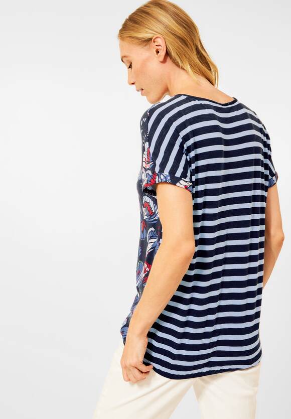 CECIL T-Shirt im Printmix Damen - Deep Blue | CECIL Online-Shop