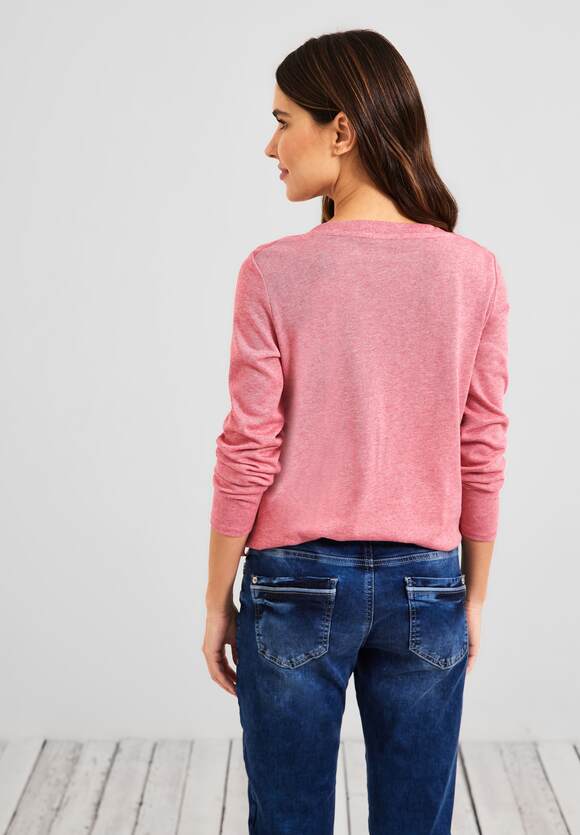 CECIL Shirt mit floralem Partprint Damen - Fresh Pink Melange | CECIL  Online-Shop