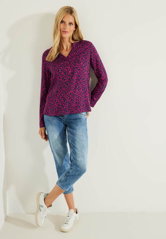 CECIL Bluse Cool | Pink mit - CECIL Damen Online-Shop Minimalprint