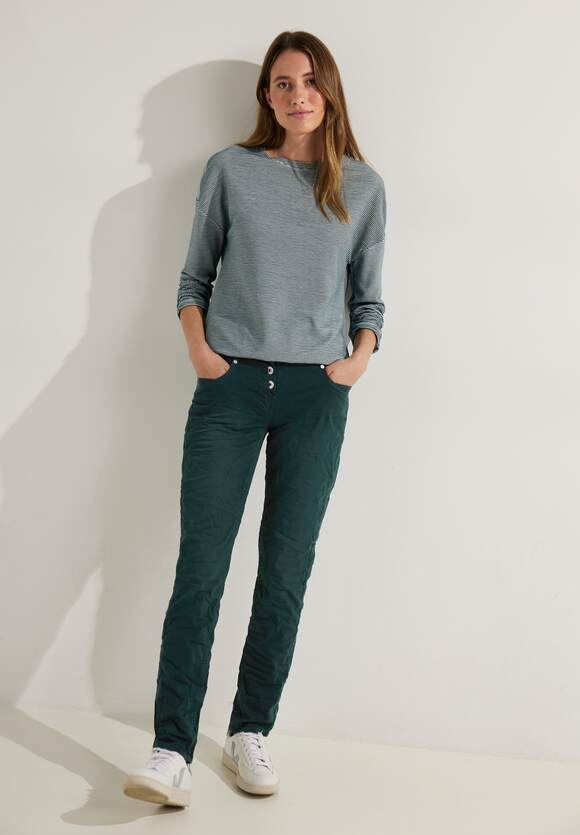 Online-Shop Loose mit Hose CECIL Stretch Ocean - Green Fit Scarlett Dark - | CECIL Damen Style