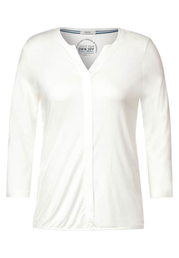 CECIL Tunikashirt in Unifarbe Vanilla Online-Shop White | - Damen CECIL