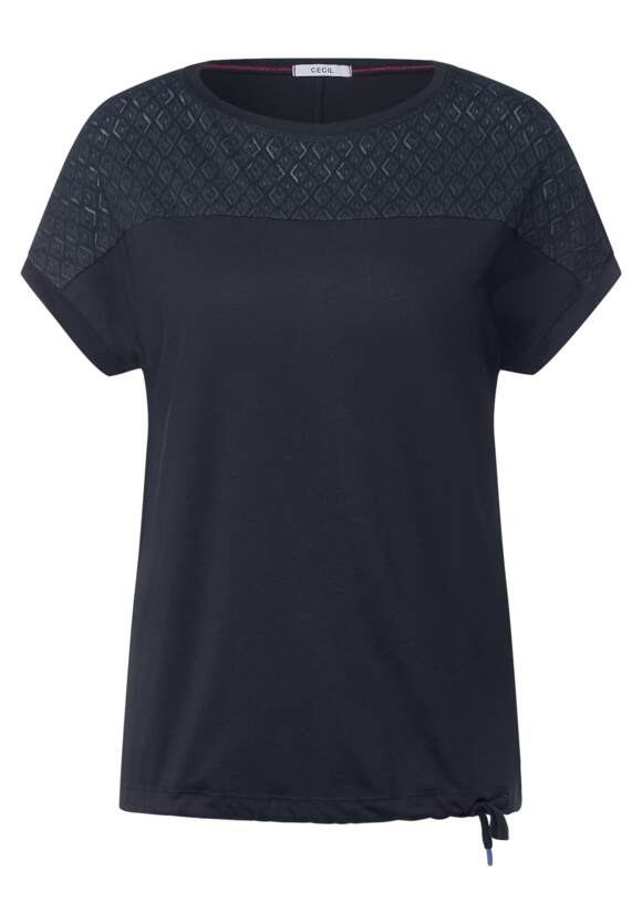 CECIL Burnout shirt Dames - Night Sky Blue | CECIL Online-Shop