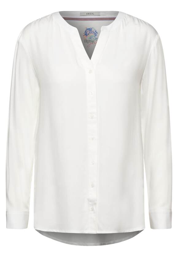 CECIL Lange Bluse in Unifarbe Damen - Vanilla White | CECIL Online-Shop