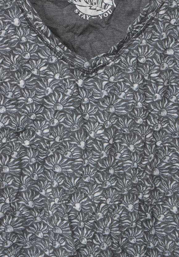 CECIL Shirt in Crash Optik Damen - Carbon Grey | CECIL Online-Shop