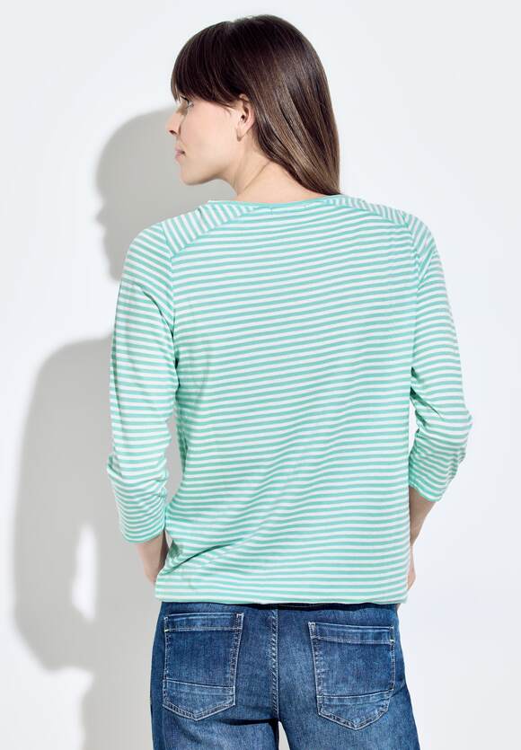 Green CECIL CECIL Basic Cool | Online-Shop - Damen Mint Streifenshirt