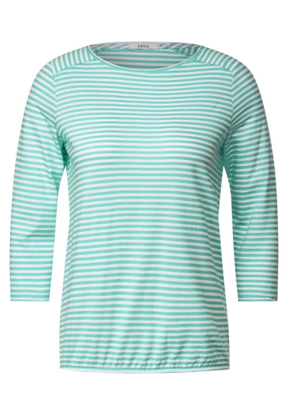CECIL Basic Streifenshirt Damen - Cool Mint Green | CECIL Online-Shop
