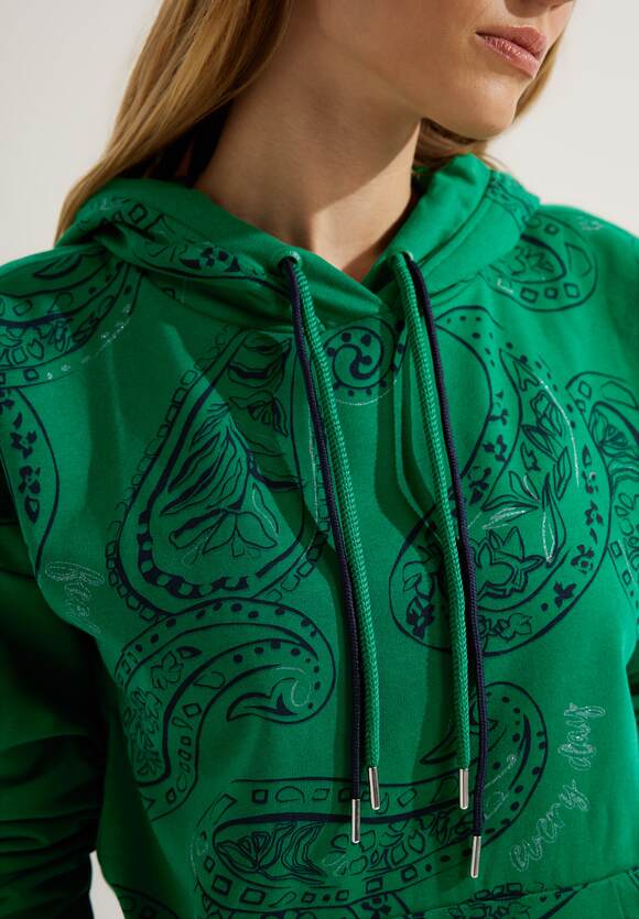 CECIL Hoodie mit Paisley Muster Damen - Easy Green | CECIL Online-Shop