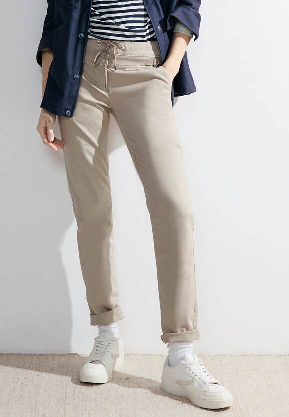 CECIL Online-Shop Raffia Fit Style Beige Dark - 32 - Casual Damen Hose | Gesa Inch in CECIL