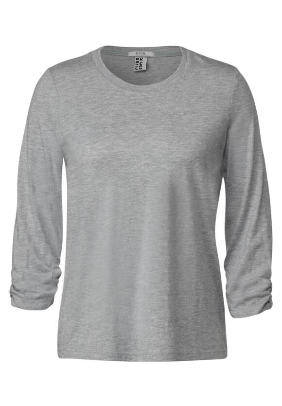 Damen Glitter CECIL Melange | Online-Shop Mineral Grey Melange - Shirt CECIL