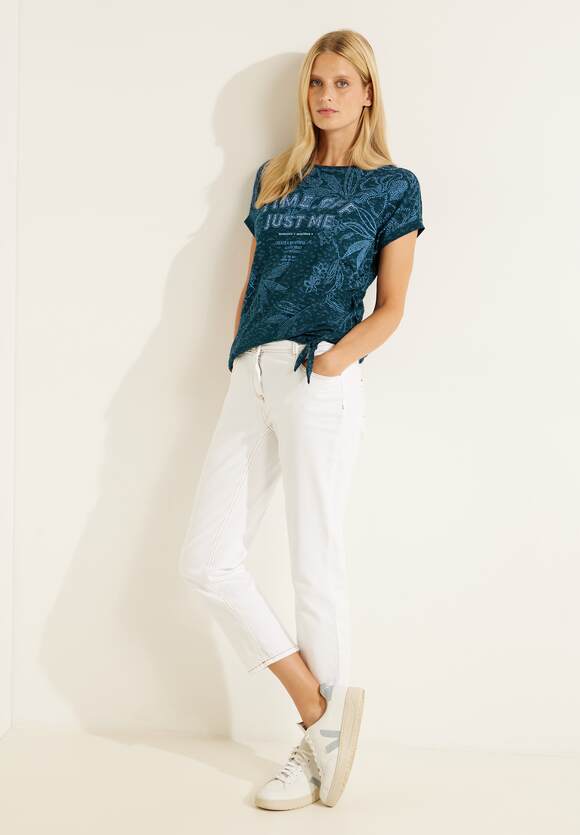 Damen Green T-Shirt Deep Online-Shop | Frontprint CECIL - mit CECIL Lake