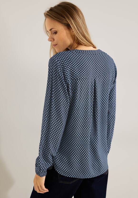 CECIL Bluse mit Minimalprint Damen Sky CECIL Online-Shop - Night Blue 