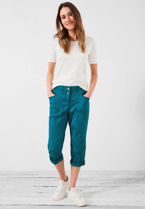 CECIL Casual Fit Hose in 3/4 Damen - Style New York - Nocturnal Aqua Blue |  CECIL Online-Shop