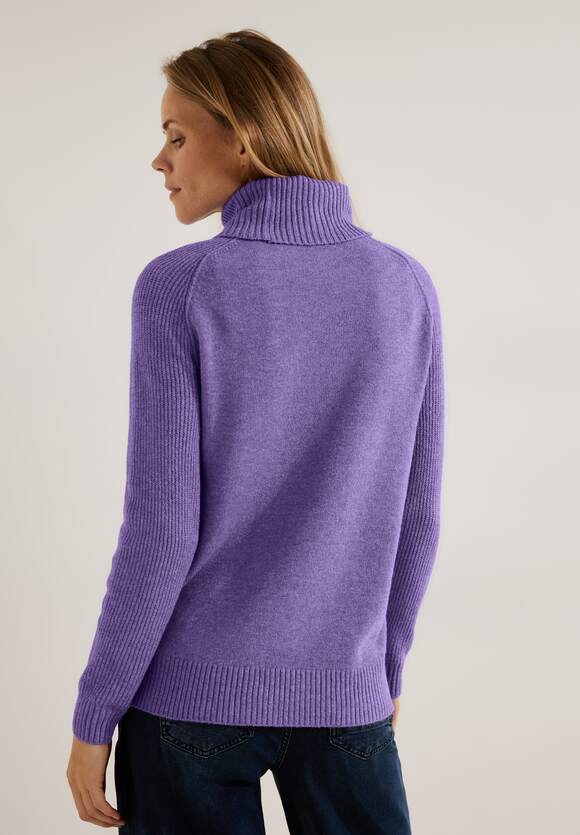 CECIL Cosy Strukturmix Pullover Online-Shop Pastel Damen Lilac - | CECIL Melange