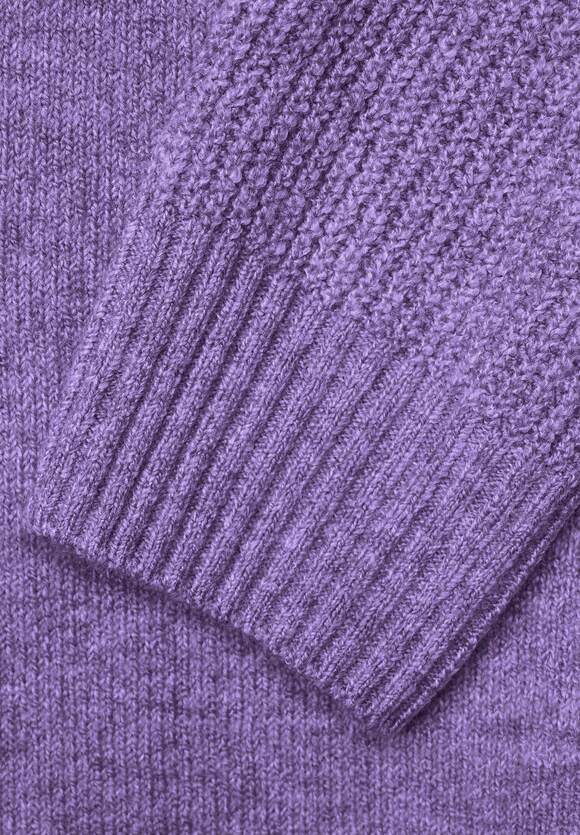 CECIL Cosy Strukturmix Pullover Damen Melange Online-Shop | Lilac Pastel - CECIL