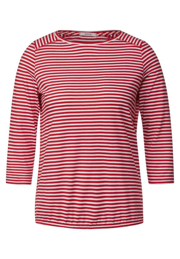 CECIL Basic Streifenshirt CECIL - Red | Online-Shop Fruity Damen