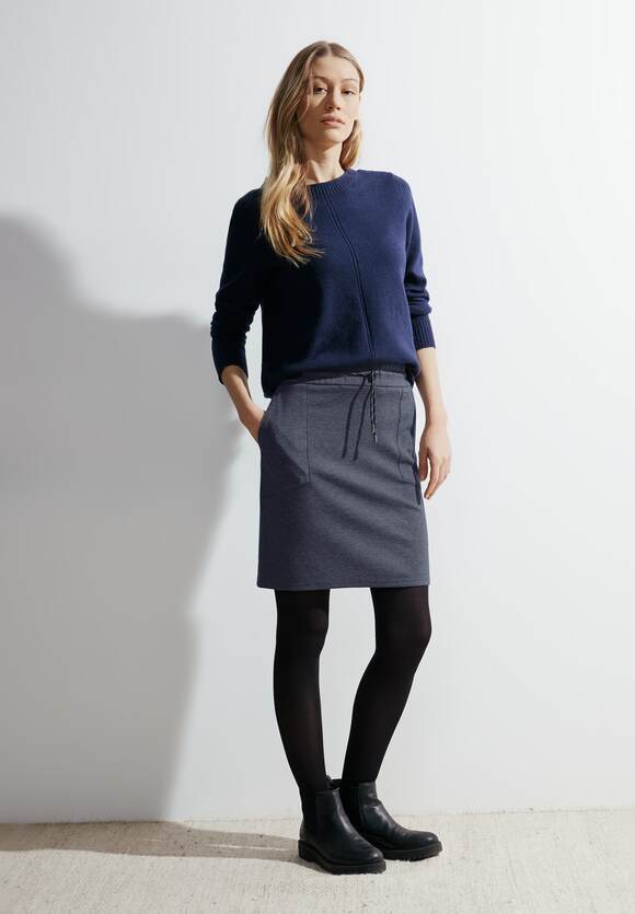 Online-Shop - Tracey - Style Blue in Minirock Universal Damen CECIL Melange Optik | CECIL