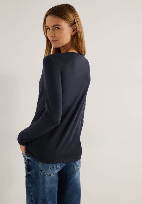 CECIL Sky Shirt Knotendetail mit Night Damen Blue Online-Shop | - CECIL