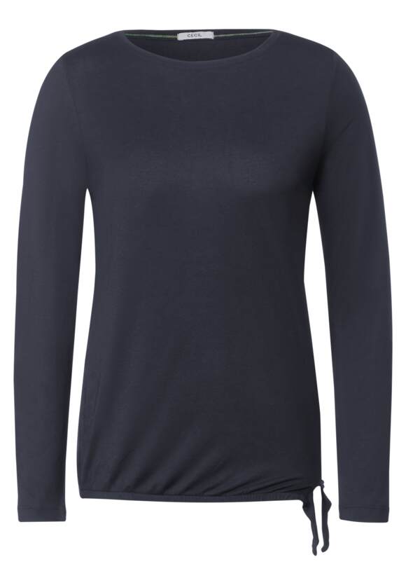 Online-Shop - CECIL Knotendetail | Damen Night Sky CECIL Shirt mit Blue