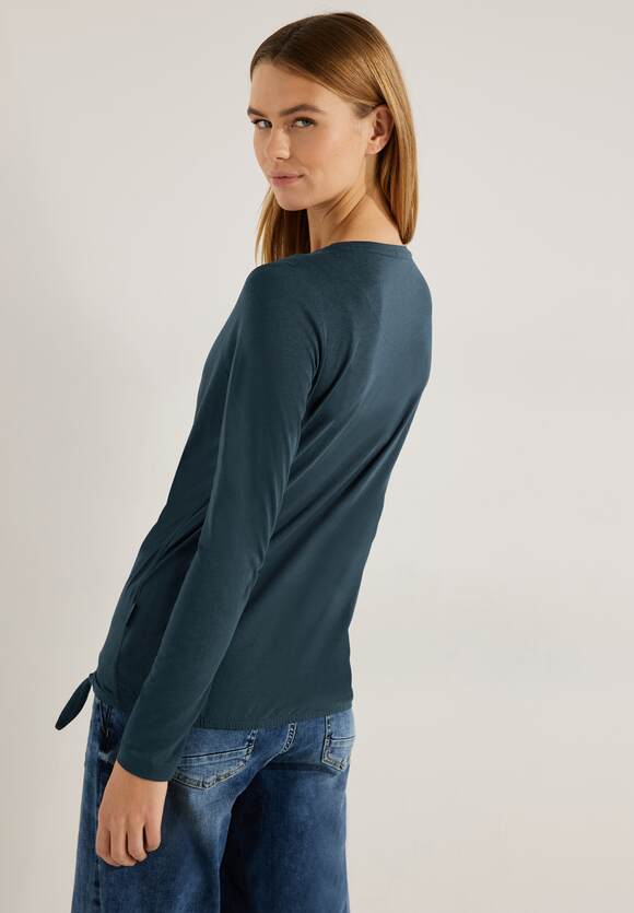 CECIL Shirt mit Knotendetail Damen - Strong Petrol Blue | CECIL Online-Shop