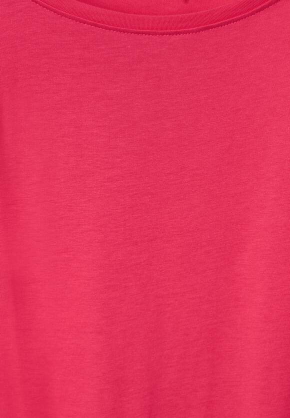CECIL T-Shirt mit Online-Shop Strawberry Damen Raffdetails - Red CECIL 