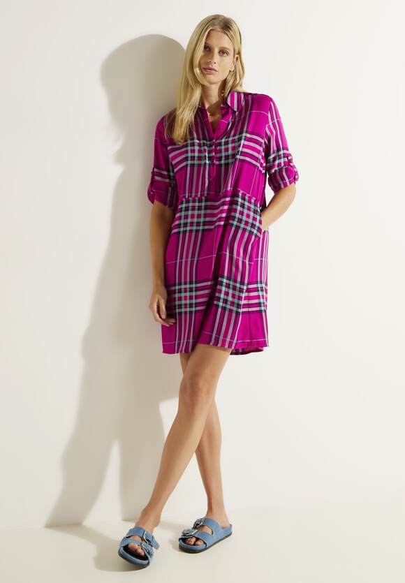 CECIL Karo Hemdblusenkleid Damen - Cool Pink | CECIL Online-Shop