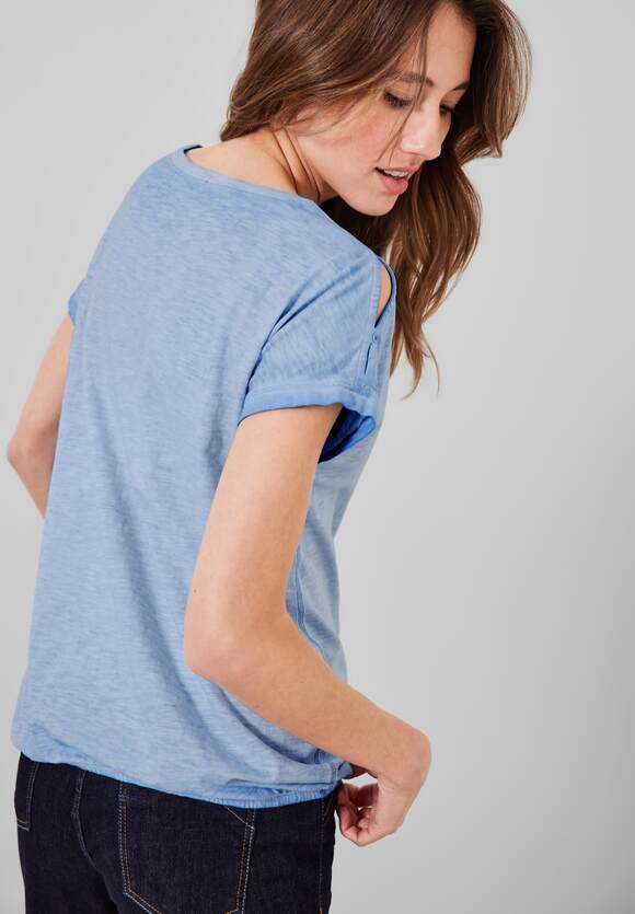 CECIL T-Shirt Damen Online-Shop - | Campanula Knopfdessin CECIL Blue mit