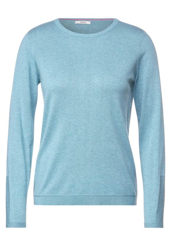 CECIL Basic Pullover Damen | - Reef Blue Melange Online-Shop CECIL