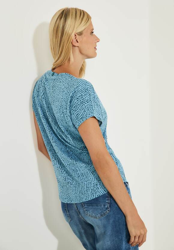 CECIL T-Shirt mit Damen Blue Online-Shop CECIL - Punkteprint Adriatic 
