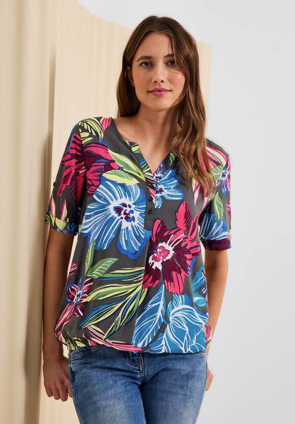 Blumenprint - CECIL | CECIL Easy Online-Shop Damen Khaki Bluse mit