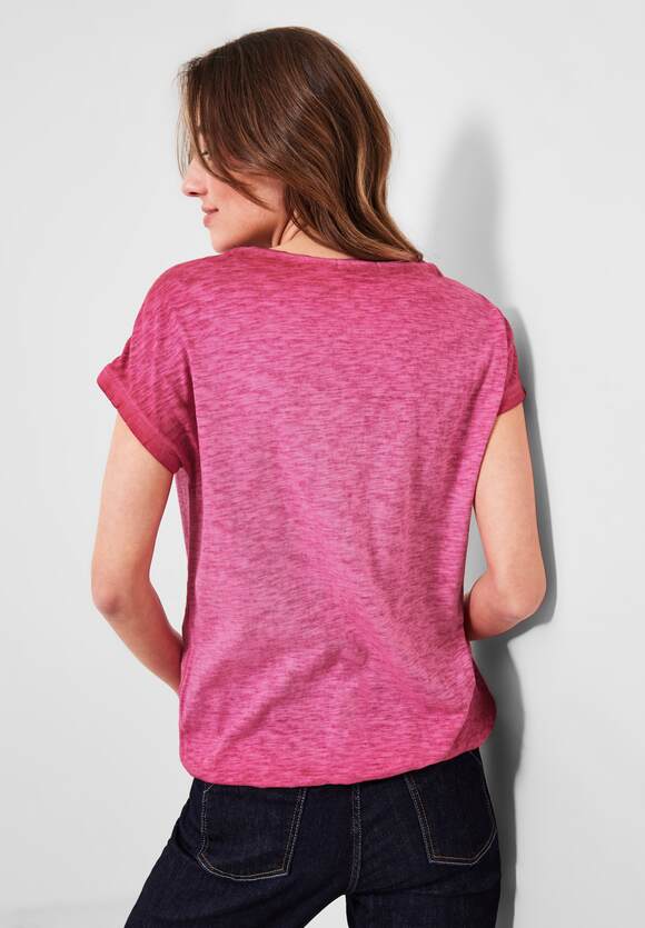 Online-Shop CECIL | Damen Pink T-Shirt mit Radiant Knopfdessin CECIL -